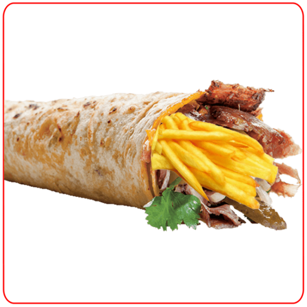 3 .Dürüm Döner mit Pommes