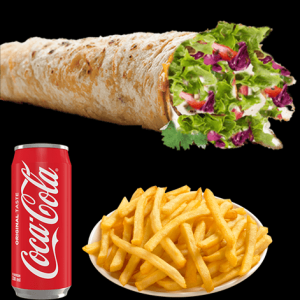 32. Menü- Veggie Dürüm mit Cola und Pommes